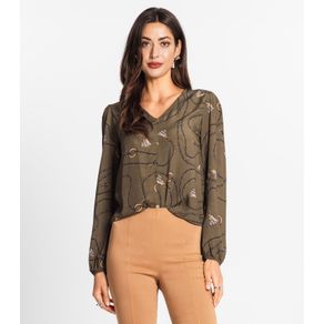 Camisa Manga Longa Feminina Em Viscose Endless Verde G