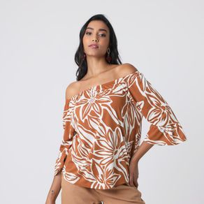 Blusa-Manga-3-4-Estampada-Laranja---Viva