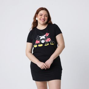 Camisola-Manga-Curta-Disney-Mickey-Meia-Malha-Estampado-Preto