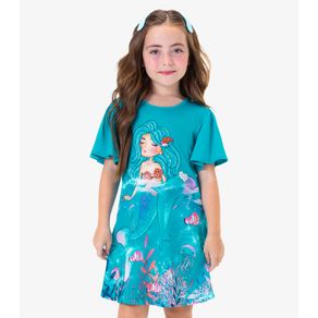 Vestido Infantil Sereia Rovi Kids Azul 4