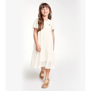 Vestido Midi Infantil Trick Nick Bege 4