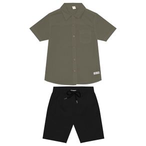 Conjunto Infantil Camisa Com Bermuda Trick Nick Verde 6