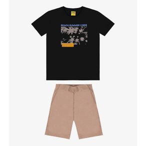 Conjunto Infantil Masculino Summer Rovi Kids Preto 6