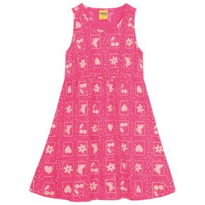 Vestido Infantil Estampado Rovi Kids Rosa 4