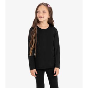 Camiseta manga longa malha térmica Rovi Kids Preto 16