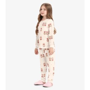 Pijama moletinho Rovi Kids Bege 2