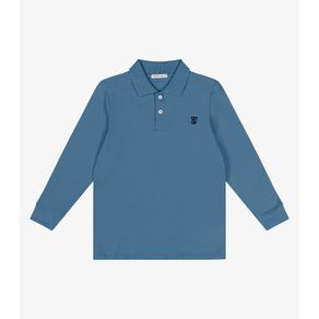 Polo Infantil Masculino Manga Longa Trick Nick Azul 12