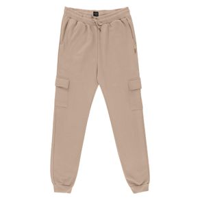 Calça Masculina Plus Size Moletom Diametro Marrom Plus G3