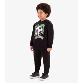 Calça Infantil Em Moletom Rovi Kids Preto 12