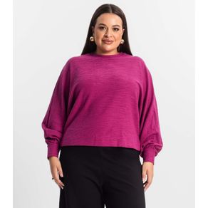 Blusão Feminino Plus Size Secret Glam Roxo Plus G1