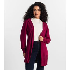 Cardigan Com Capuz Feminino Rovitex Vermelho M