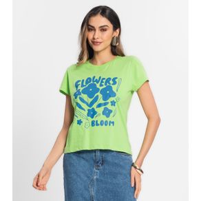 Blusa T-Shirt Feminina Estampada Select Verde M