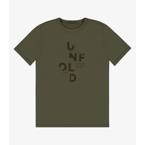 Camiseta Masculina em Meia Malha Diametro Verde M