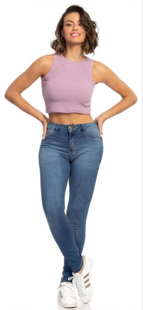 Calça jeans skinny feminina azul escuro - Biotipo