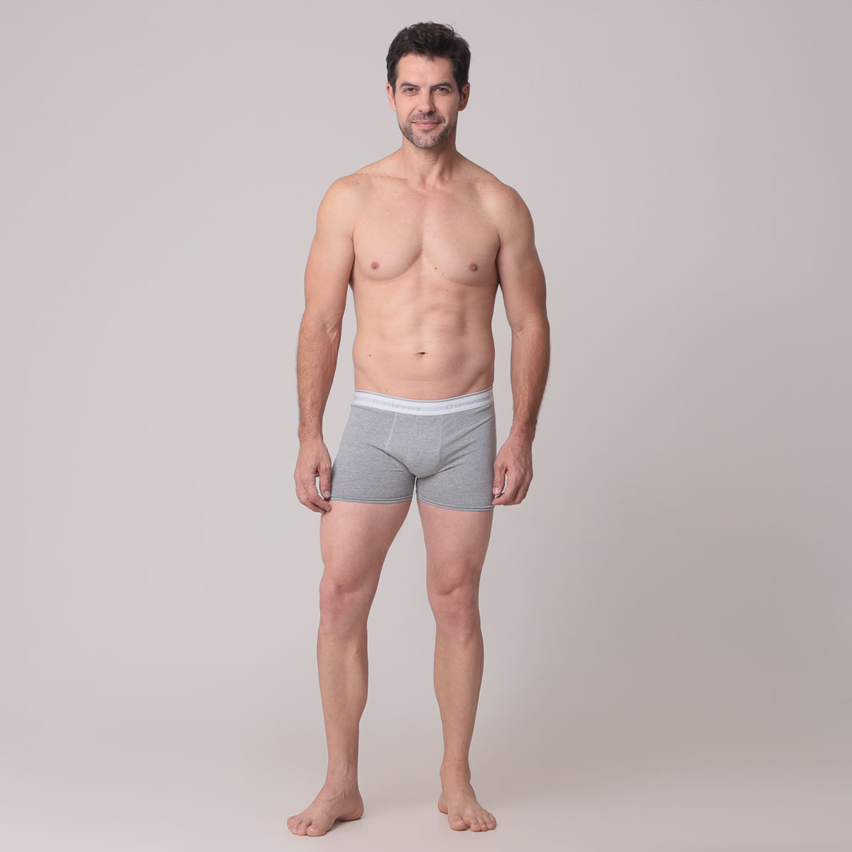 Cueca Boxer Algodão Chumbo - Tamanho G - ID