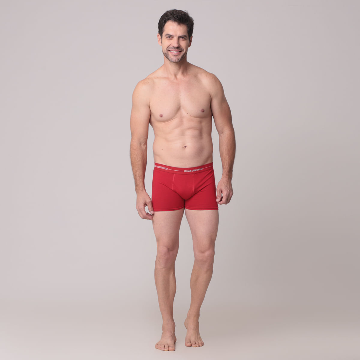 Cueca Boxer Algodão Vermelho - Tamanho GG - ID