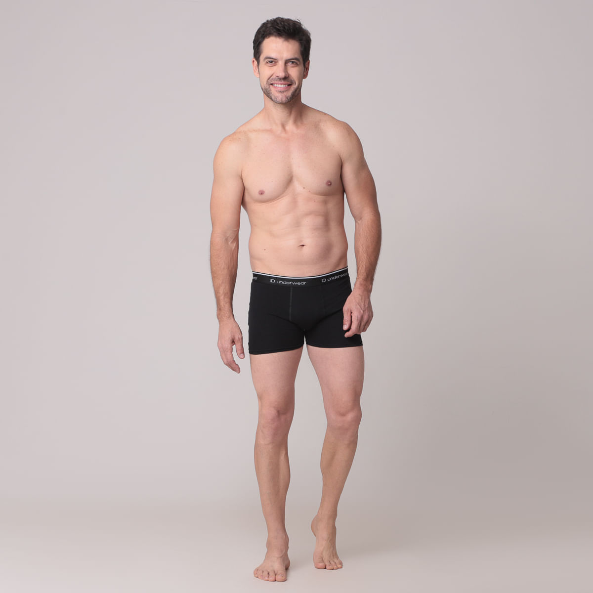 Cueca Boxer Algodão Preto - Tamanho GG - ID