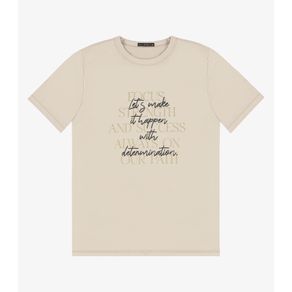 Camiseta Masculina em Meia Malha Diametro Bege M