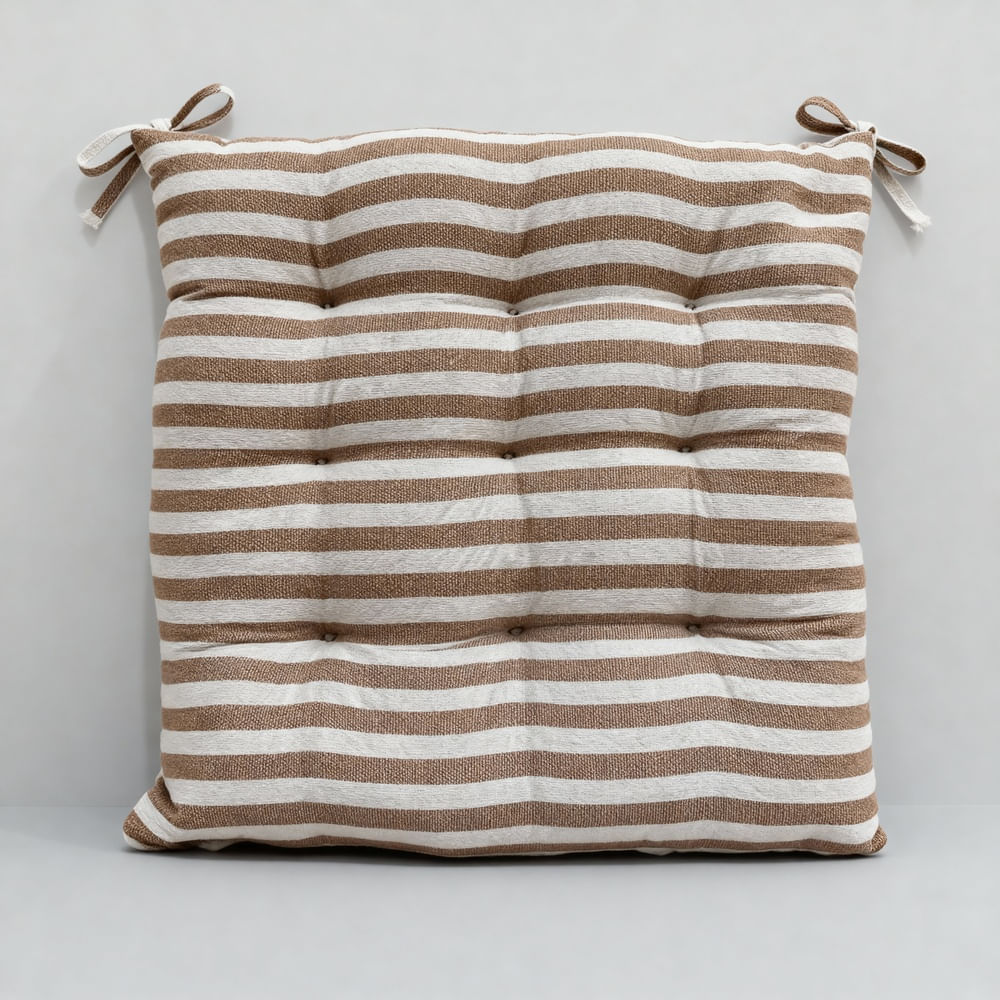 Almofada Futon 40x40cm Listras Taupe - PNB