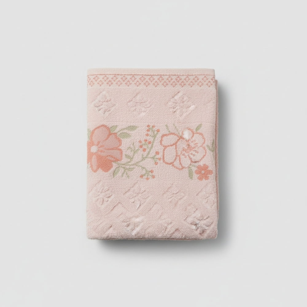 Toalha de Banho Yuna Rosa Barra Rosa - PNB