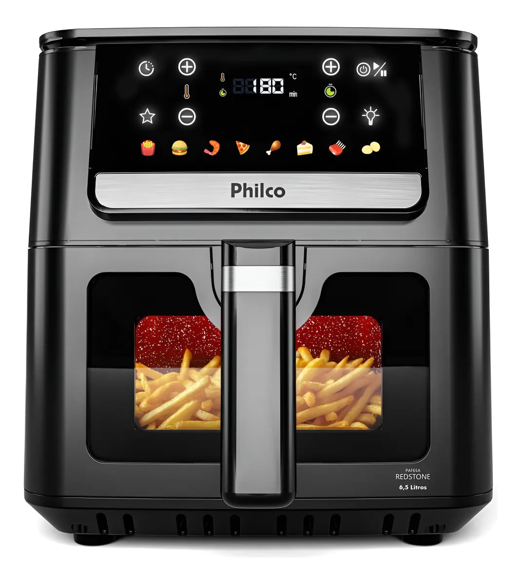Fritadeira Air Fryer PAF65A Preta/Inox 6,5L 127v 1700w - Philco