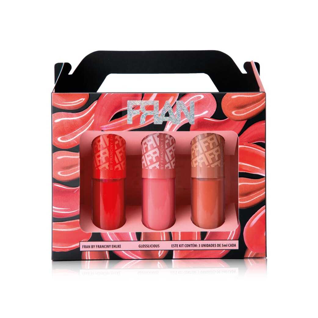 Estojo Gloss Licious com 3 Gloss Labiais – Franciny Ehlke