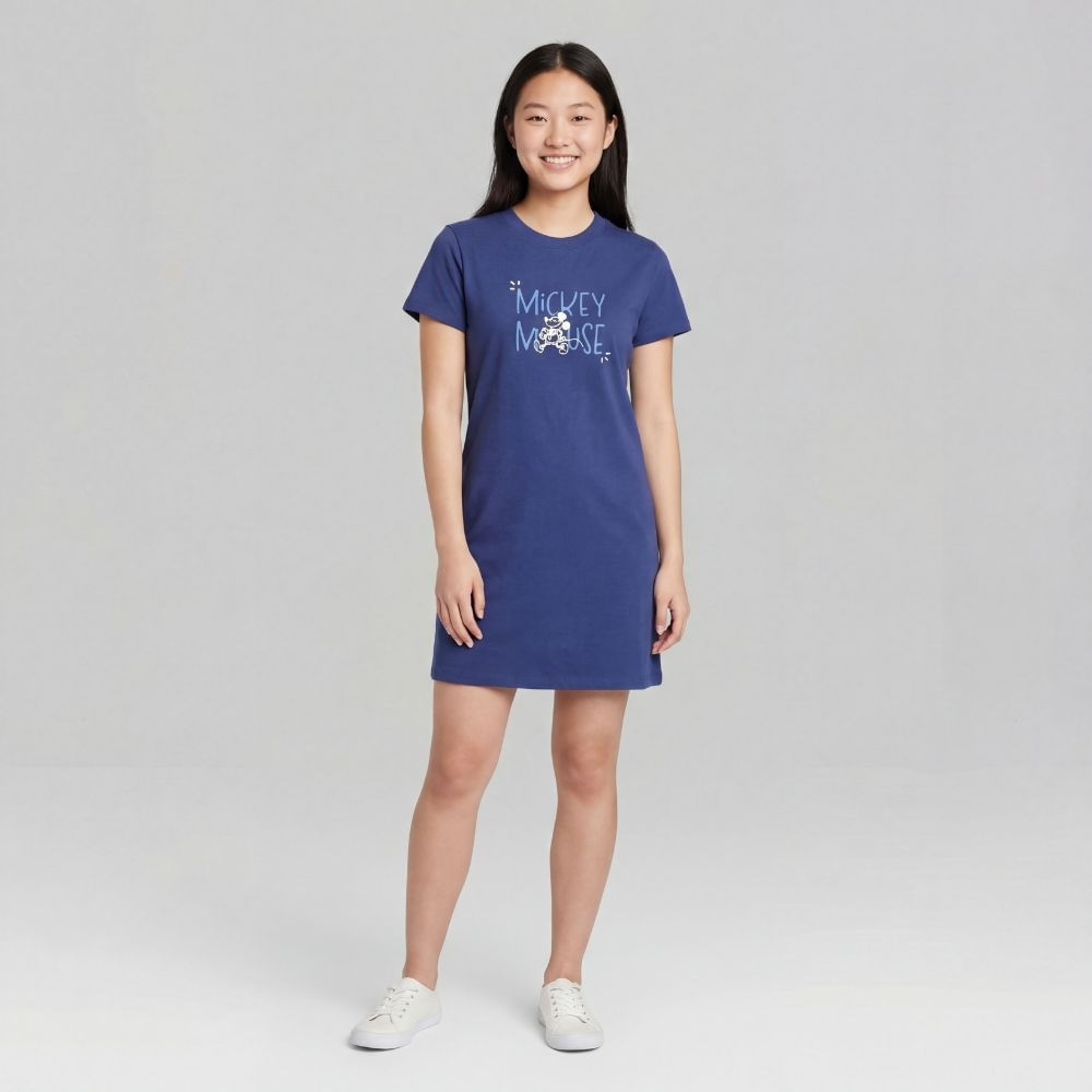 Vestido Feminino Moletinho Minnie Mouse Liso Azul -  Disney