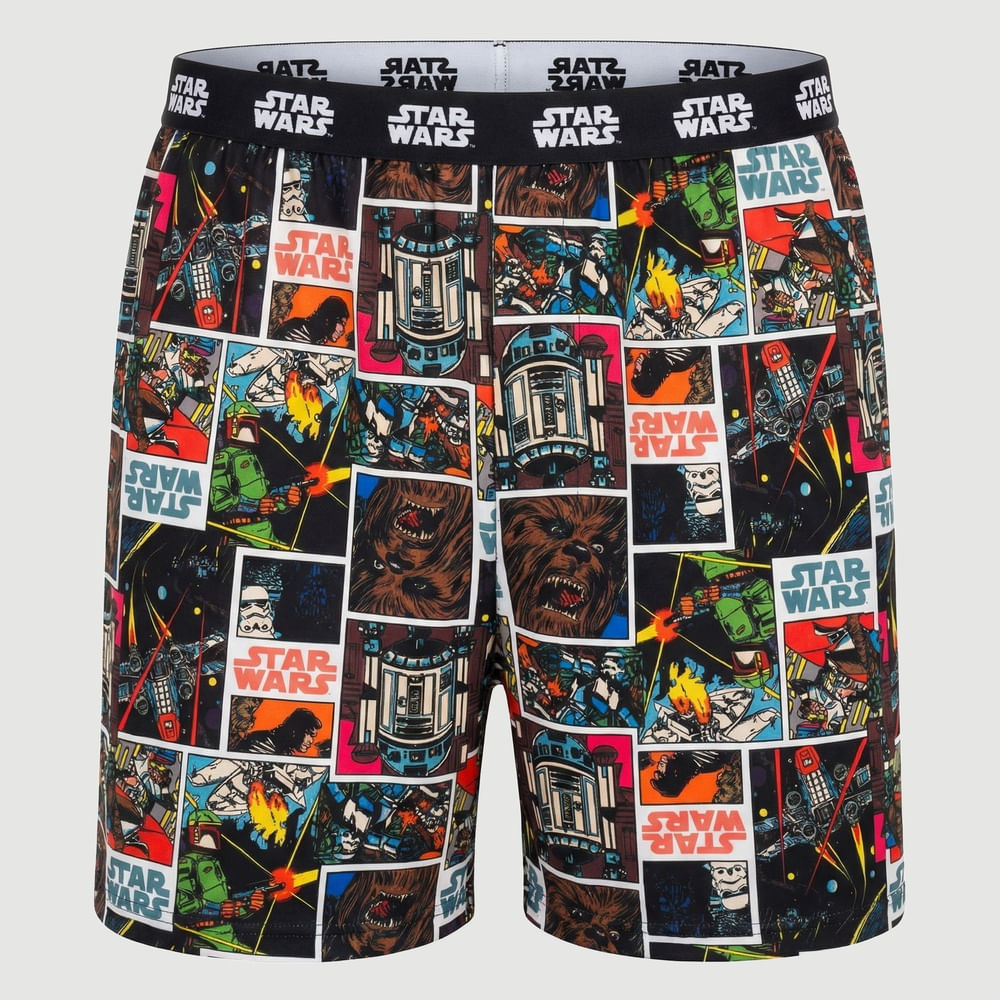 Cueca Masculina Samba-Canção com Elástico Estampado Estampa Star Wars Colorida -  Star Wars