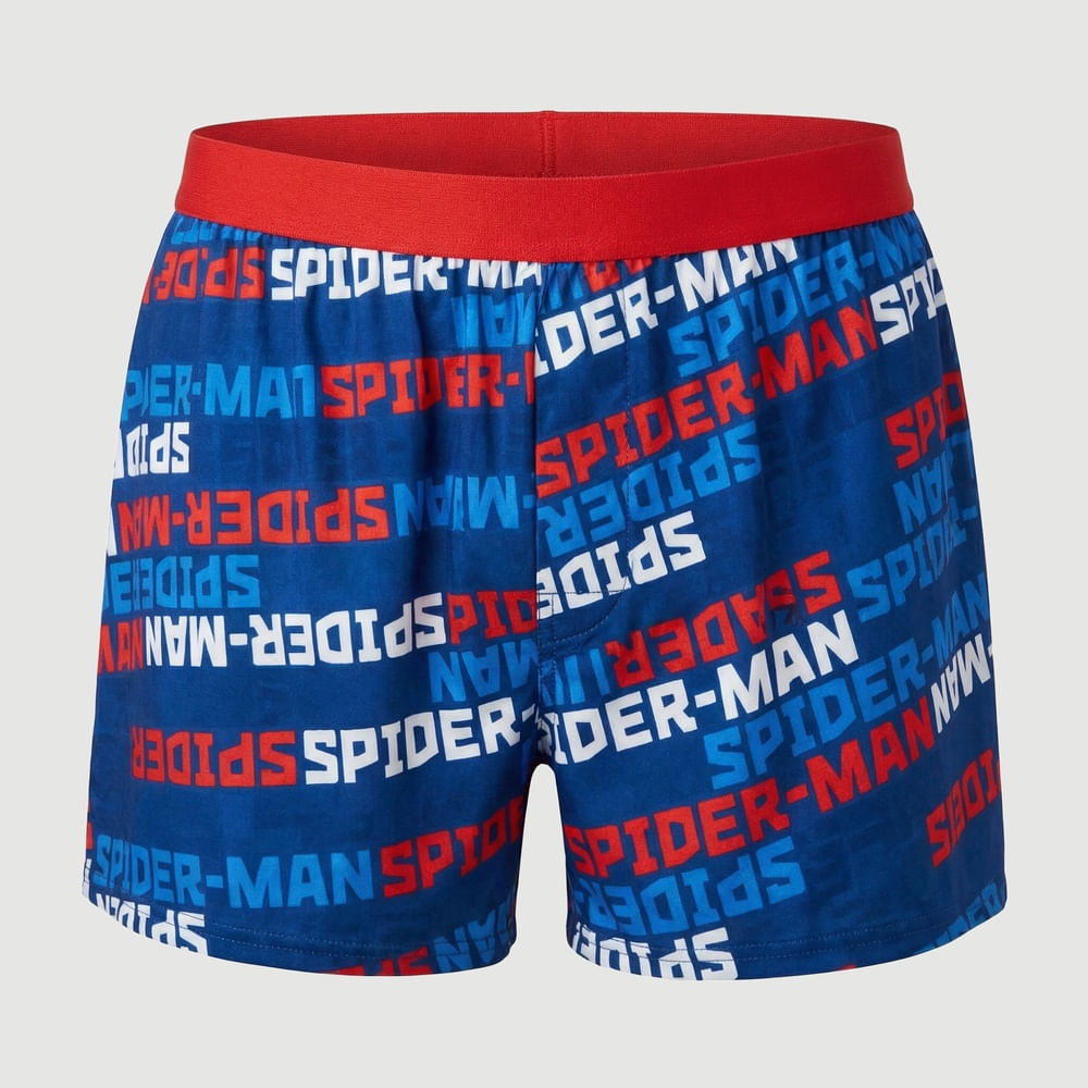 Cueca Masculina Samba-Canção com Estampa Spider-Man Azul -  Marvel