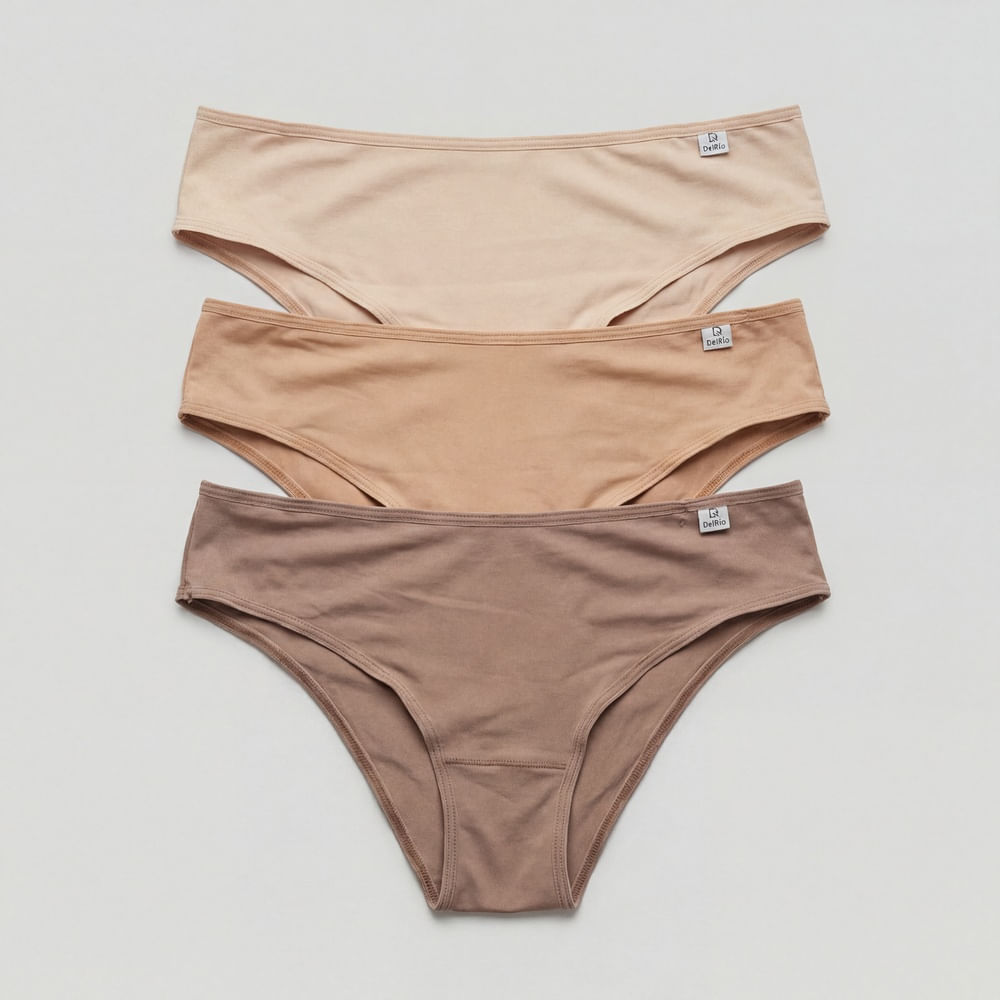 Kit Calcinha Feminino Marron DelRio - Tam G