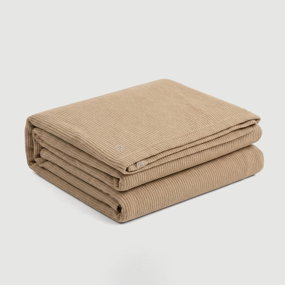 Capa para sofá canelada slipcover 3 lugares bege - Pernambucanas Casa