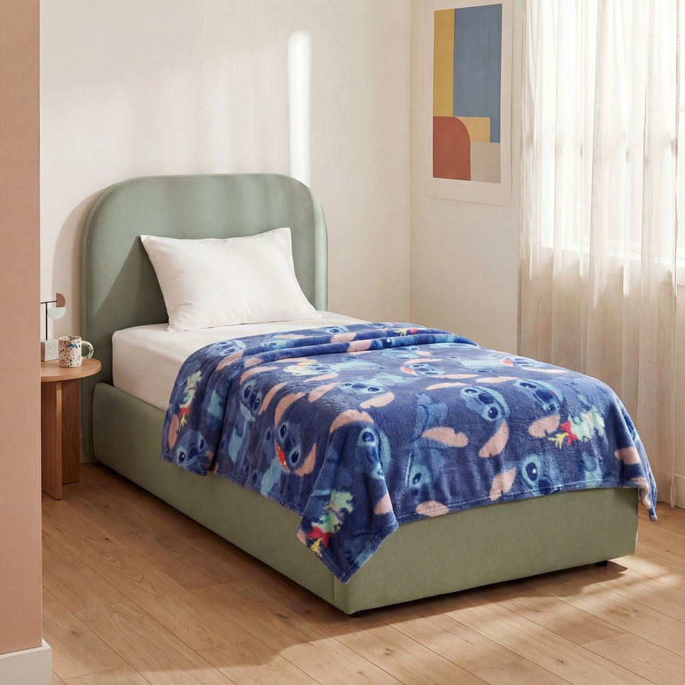 Mantinha de Viagem Stitch Aloha Azul Estampada - Disney