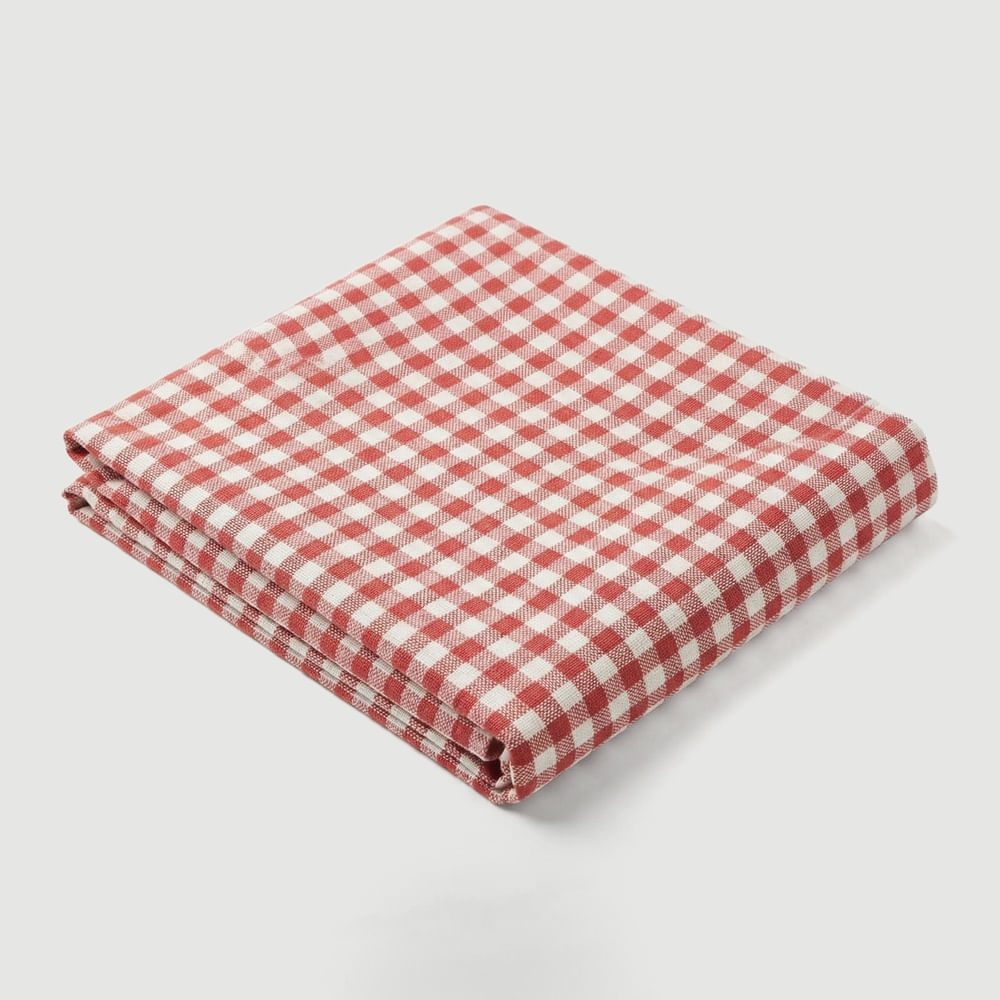 Toalha de chá 78x81 cm xadrez vichy vermelha 100% algodão - Pernambucanas Casa