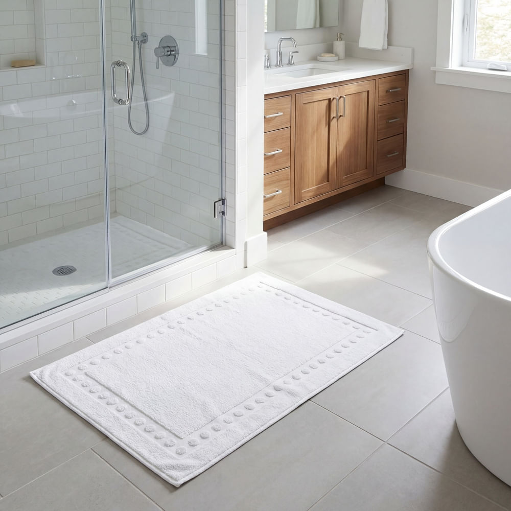 Piso Antiderrapante Tenulio 50 X 65 Cm Branco - Olinda