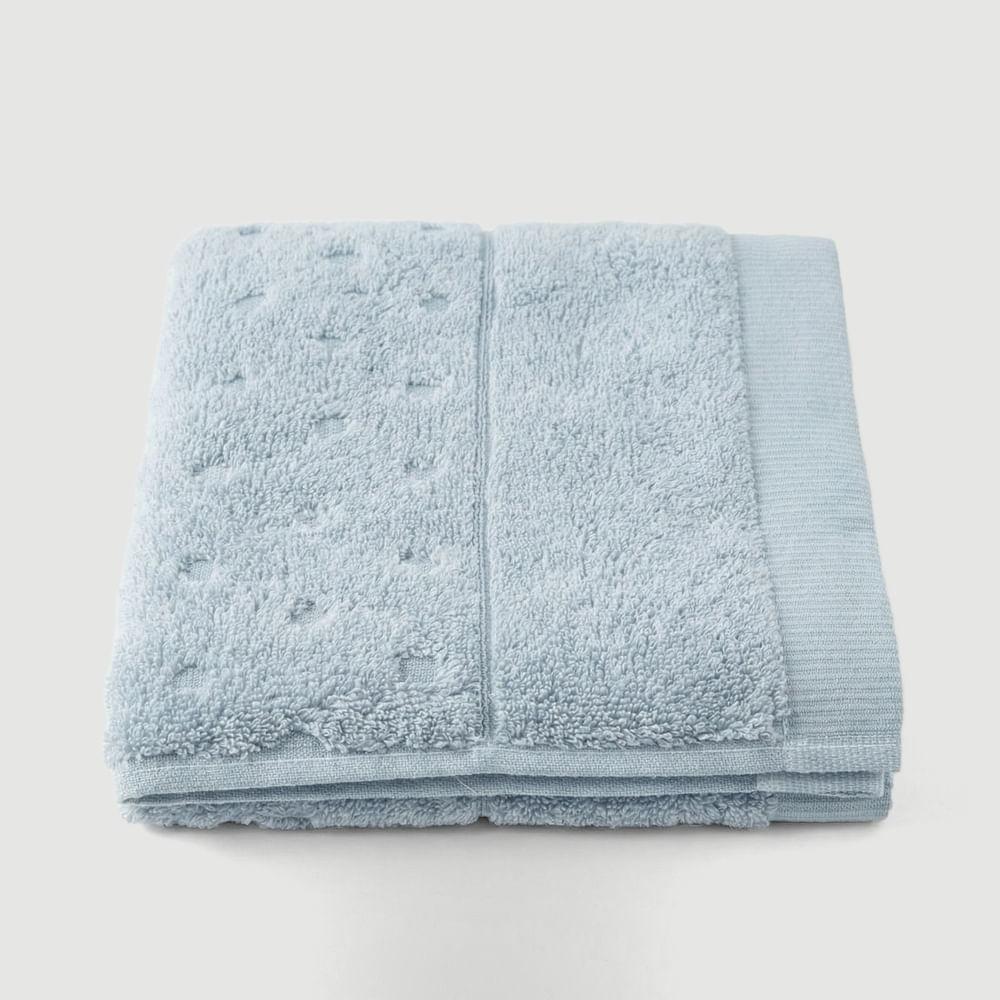 Toalha De Rosto Air Cotton Polka Poá Azul - Buddemeyer