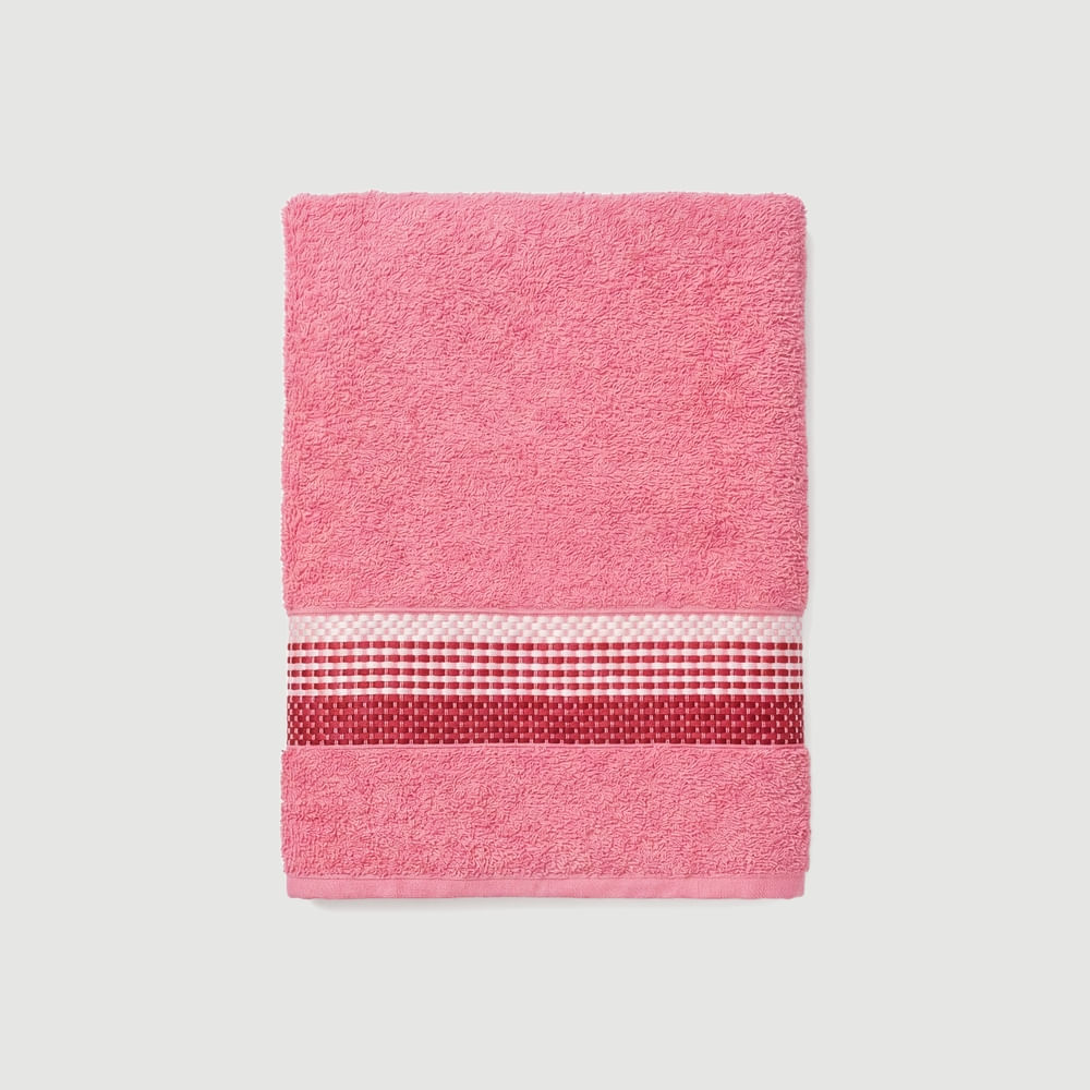 Toalha De Banho Venus Jacquard Felpuda Rosa - Camesa