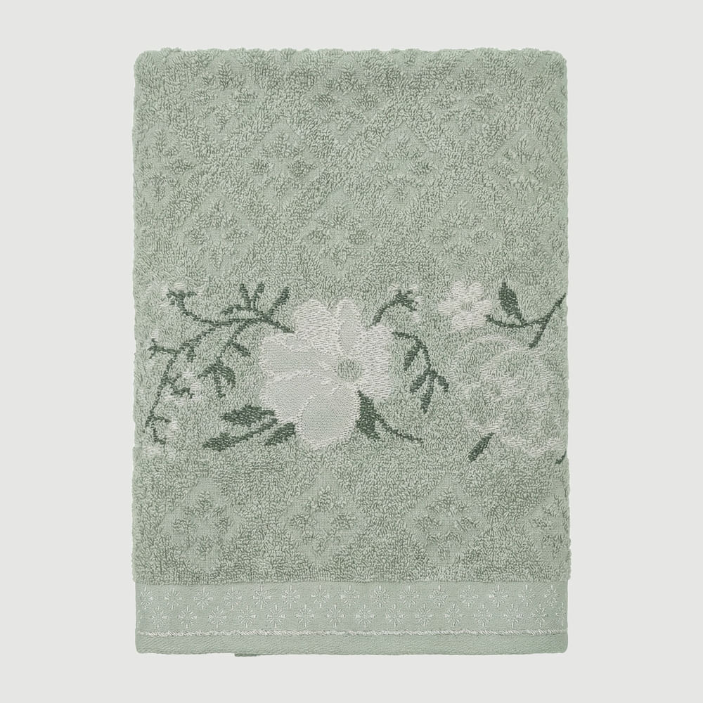 Toalha De Banho Yuna Floral Verde Matcha - Karsten