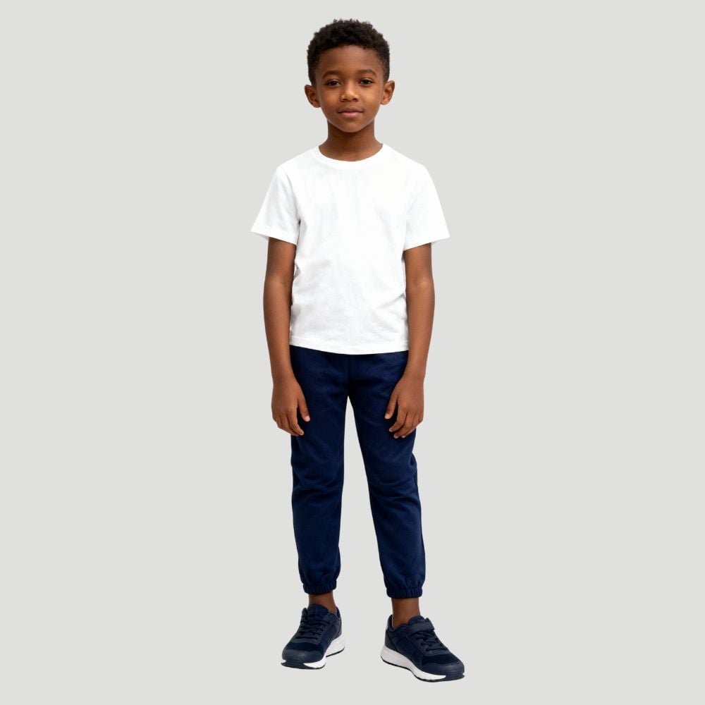 Calça Jogger moletom elástico azul marinho - Yeapp