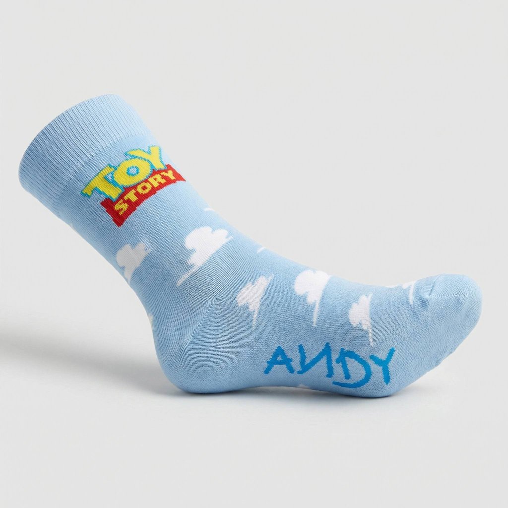 Meia Cano Alto Toy Story Céu Azul Claro - Disney