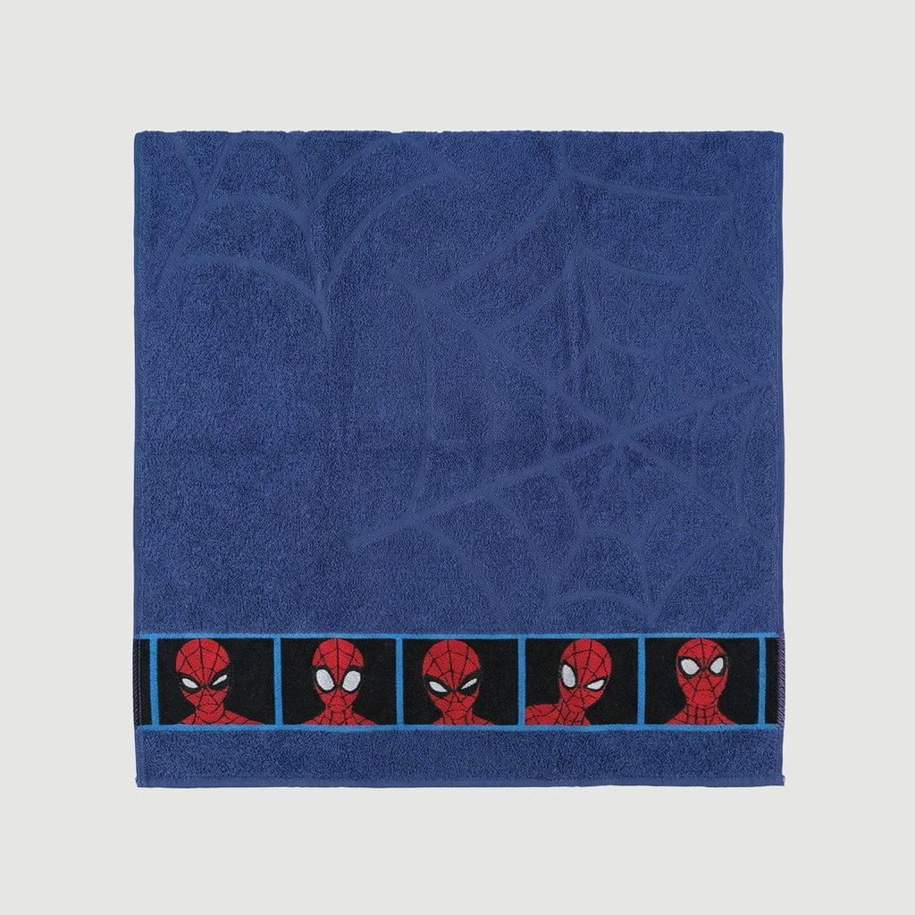 Toalha Banho Jacquard Spider-Man Squares Azul - Marvel