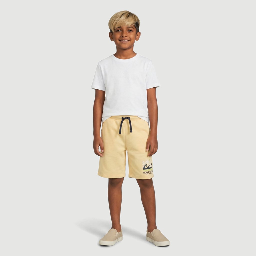 Bermuda Masculina Moletinho Good Wave Bege - Yeapp