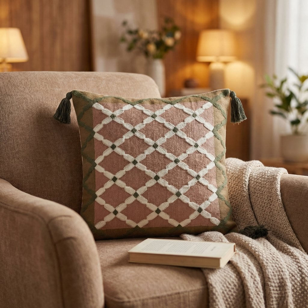 Capa Para Almofada Marrom Estampado Pnb Decor