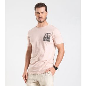 Camiseta Masculina Meia Malha Diametro Rosa G