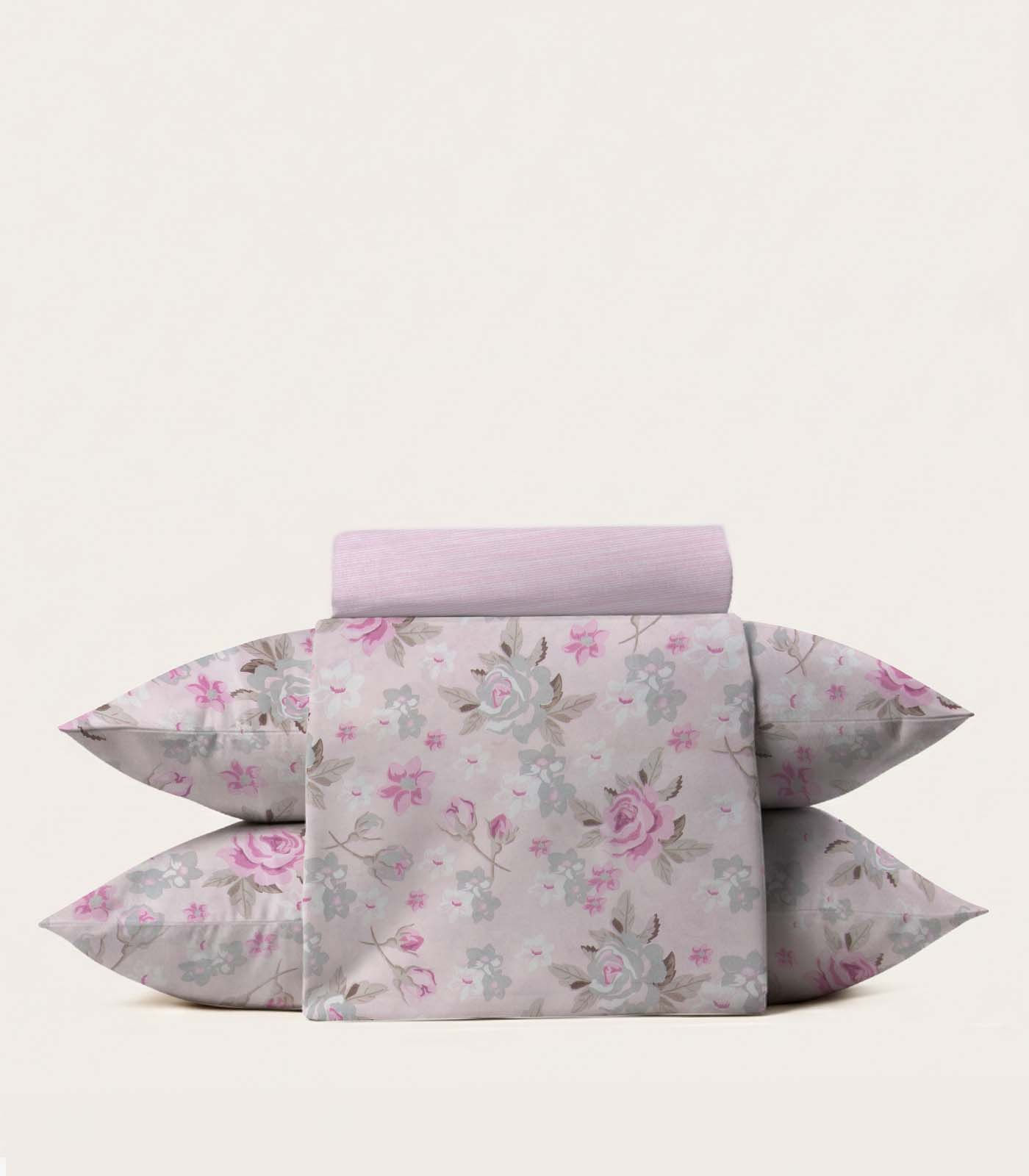 Jogo De Cama 4 Peças Supercal Casal Corttex Rosa