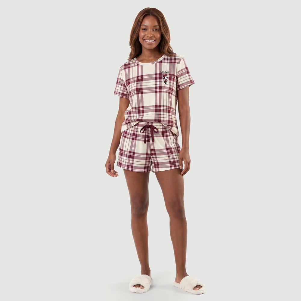 Short Doll Feminino Vinho