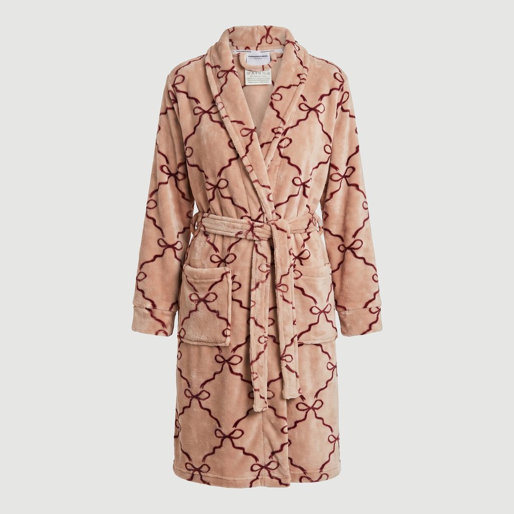 Roupão Microfibra Feminino Laços com Bolso GG