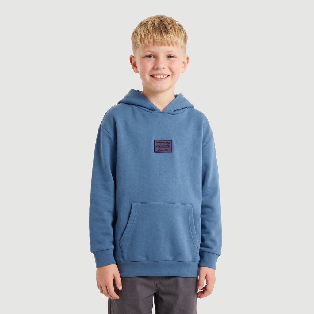 Blusão Infantil Moletom Com Capuz Azul