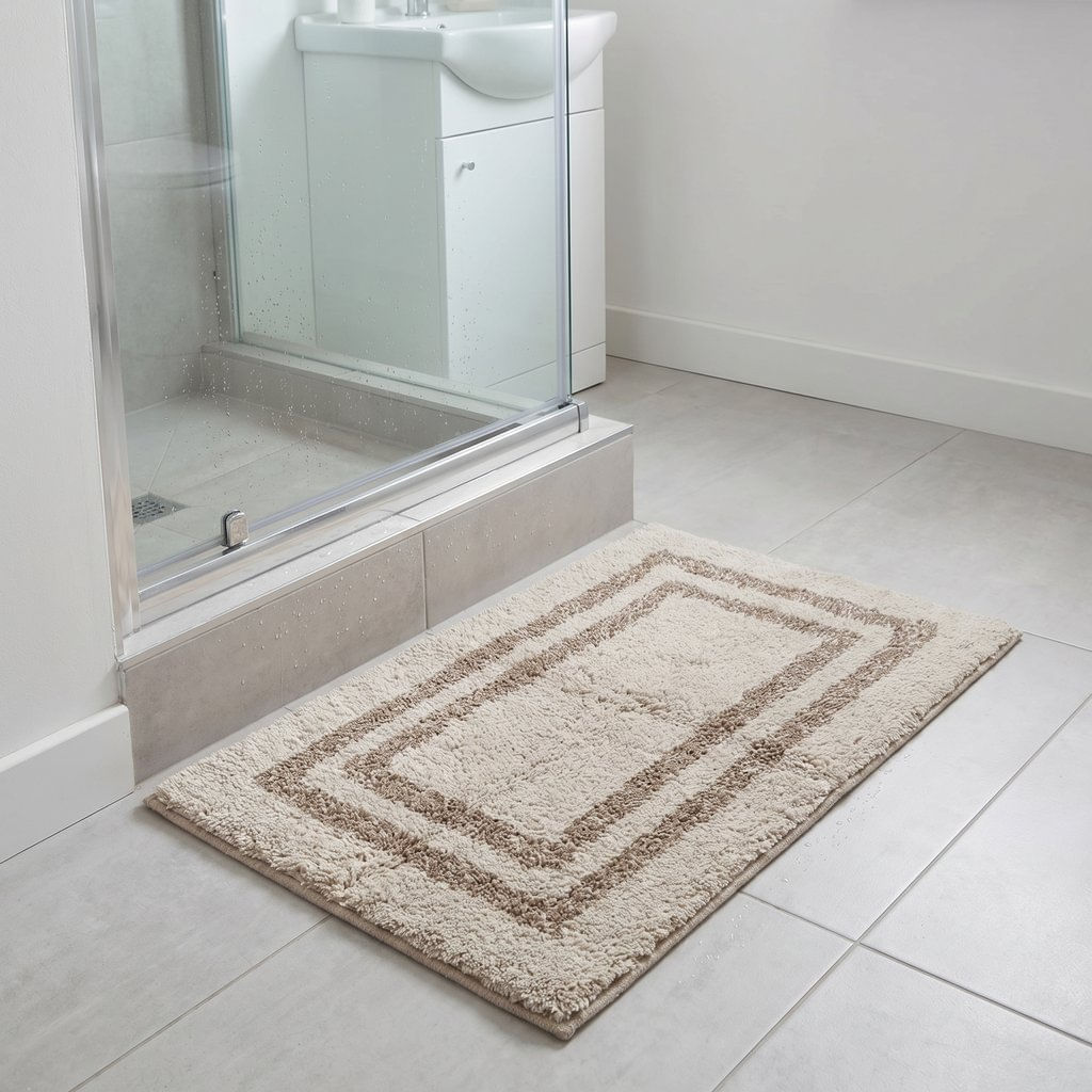 Tapete Banheiro 40x60 Algodão Off White