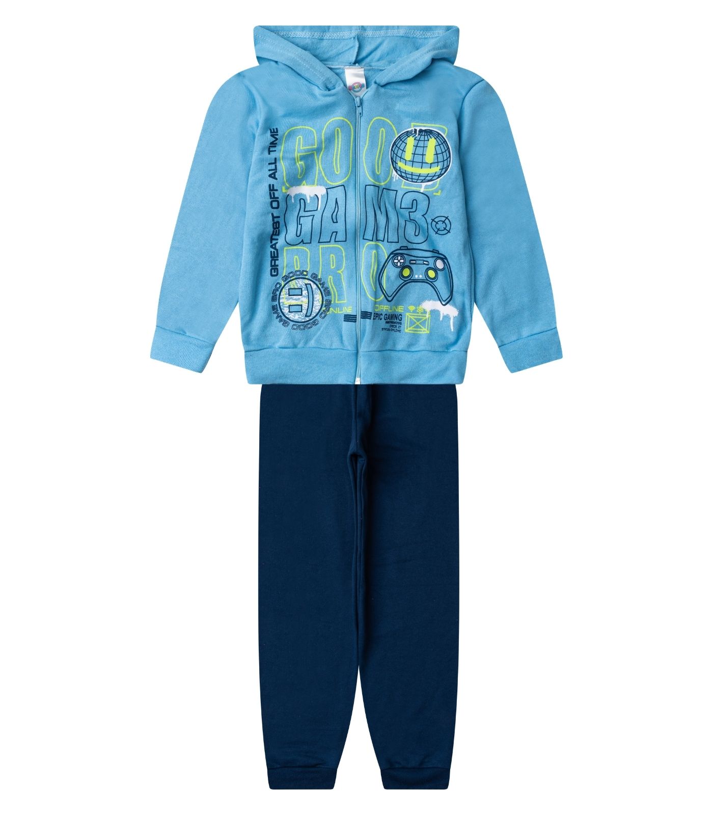 Conjunto Moletom Menino Jaqueta E Calça Select Azul