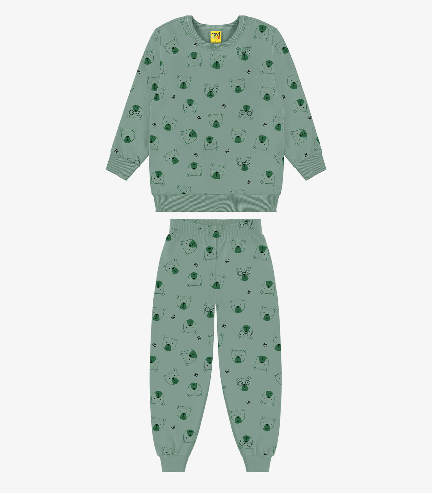 Conjunto Blusão Com Calça Masculino Rovi Kids Verde
